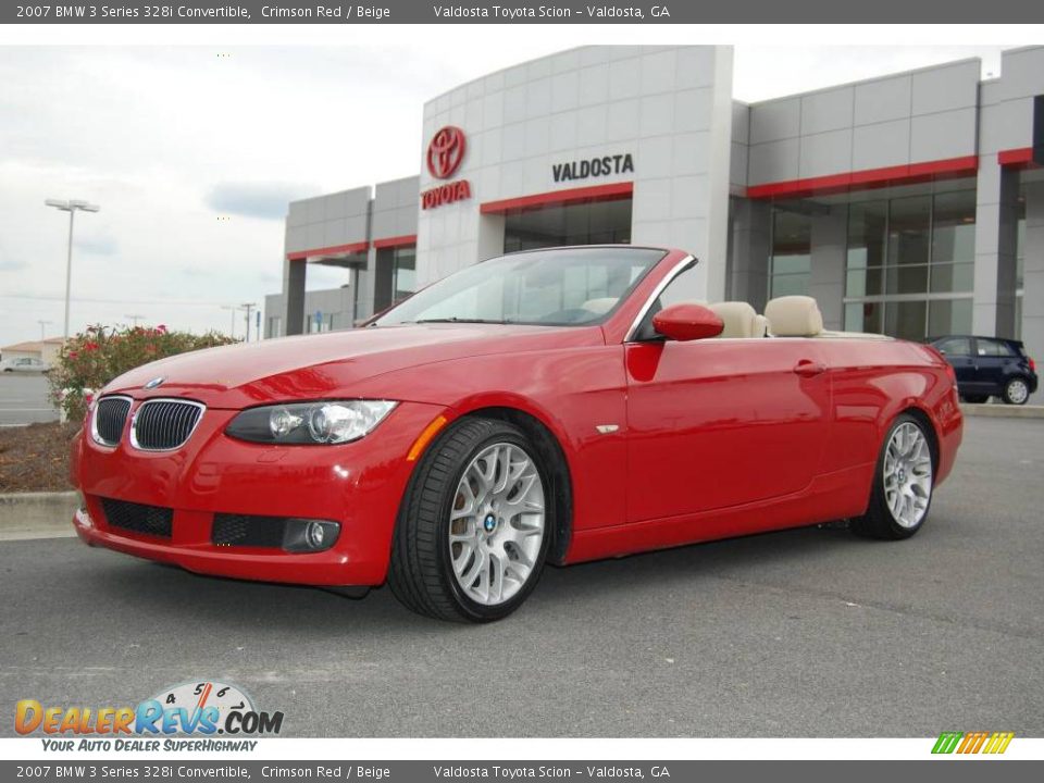 2007 BMW 3 Series 328i Convertible Crimson Red / Beige Photo #1