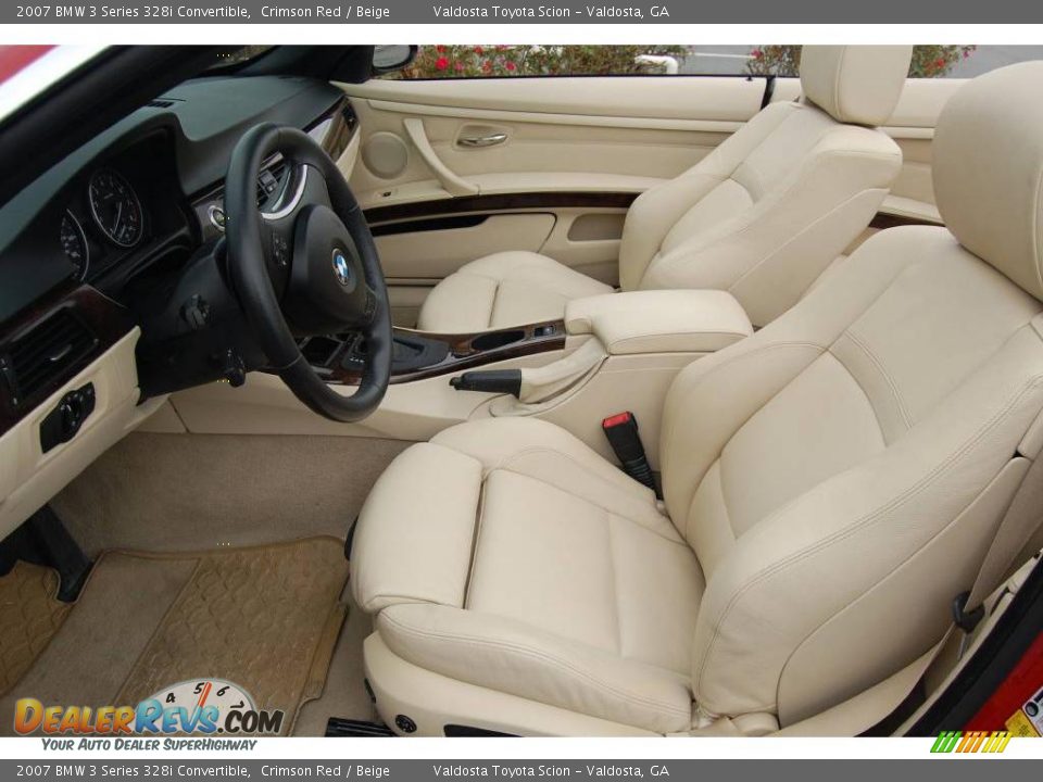 2007 BMW 3 Series 328i Convertible Crimson Red / Beige Photo #7