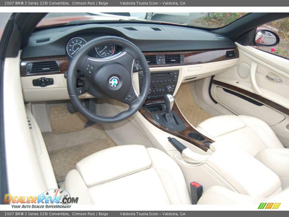 2007 BMW 3 Series 328i Convertible Crimson Red / Beige Photo #8