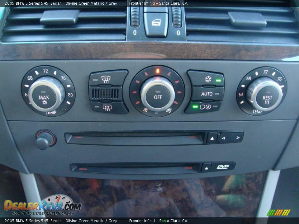 2005 BMW 5 Series 545i Sedan Olivine Green Metallic / Grey Photo #18