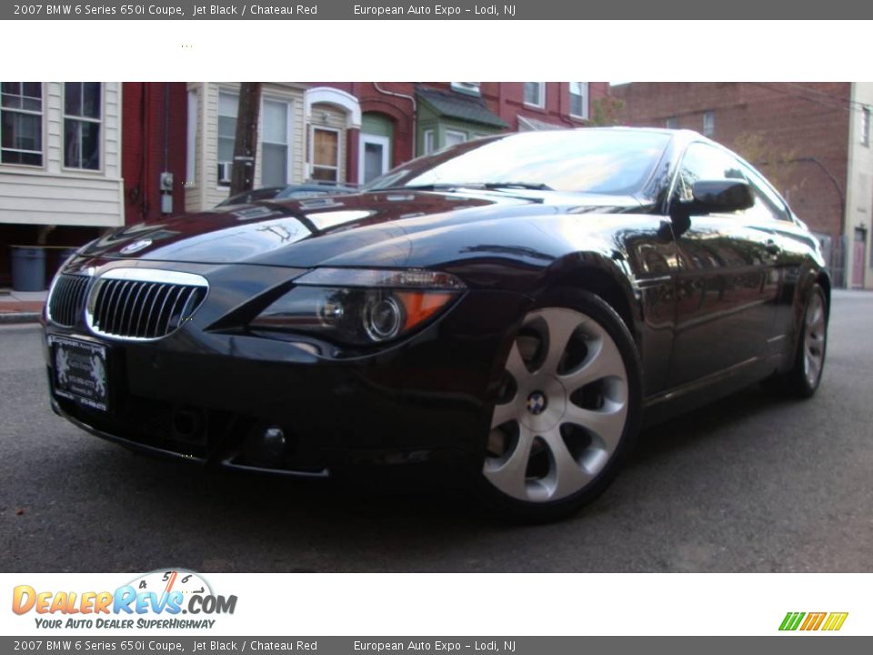 2007 BMW 6 Series 650i Coupe Jet Black / Chateau Red Photo #1