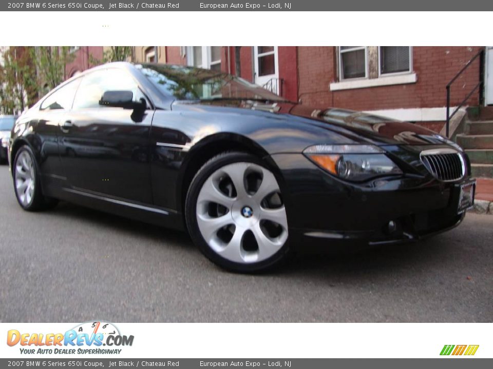 2007 BMW 6 Series 650i Coupe Jet Black / Chateau Red Photo #2