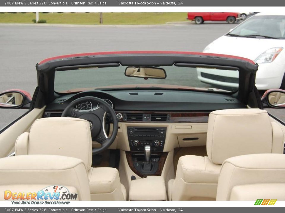 2007 BMW 3 Series 328i Convertible Crimson Red / Beige Photo #12
