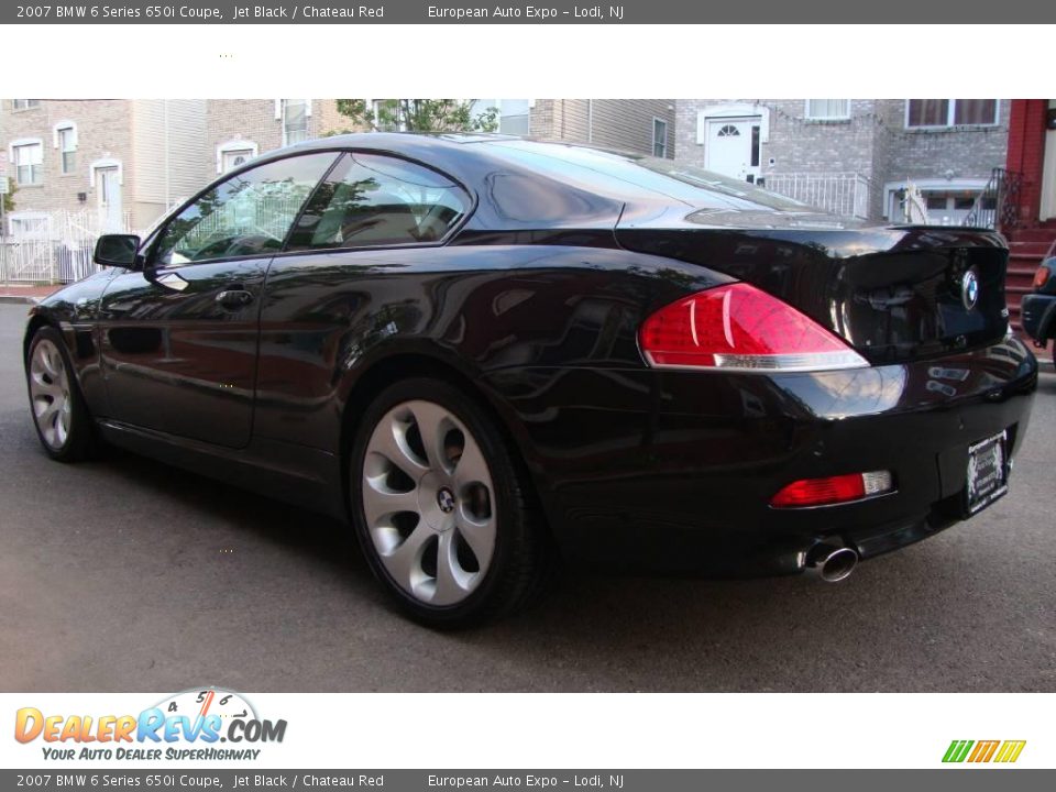 2007 BMW 6 Series 650i Coupe Jet Black / Chateau Red Photo #3