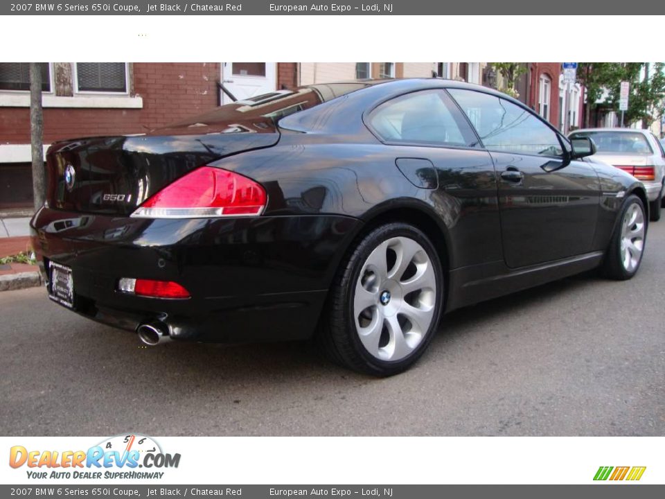 2007 BMW 6 Series 650i Coupe Jet Black / Chateau Red Photo #4