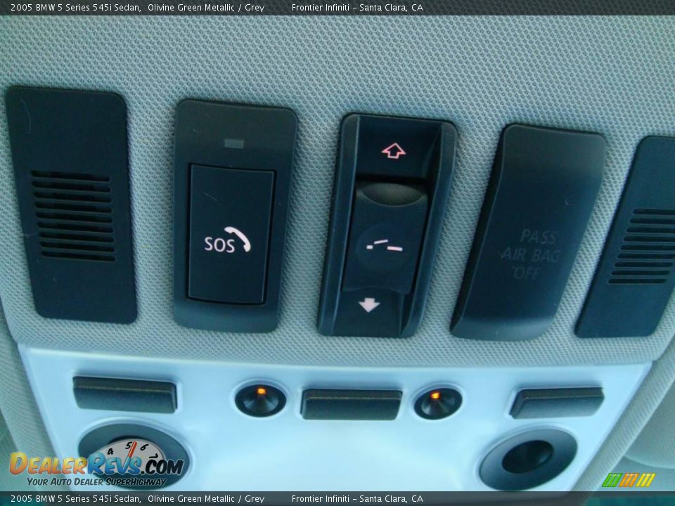 2005 BMW 5 Series 545i Sedan Olivine Green Metallic / Grey Photo #23
