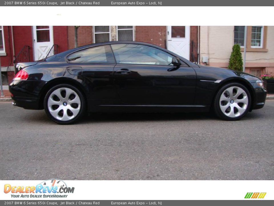 2007 BMW 6 Series 650i Coupe Jet Black / Chateau Red Photo #5