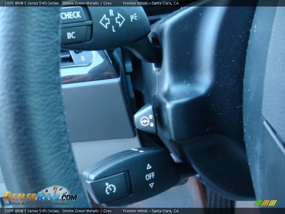 2005 BMW 5 Series 545i Sedan Olivine Green Metallic / Grey Photo #25