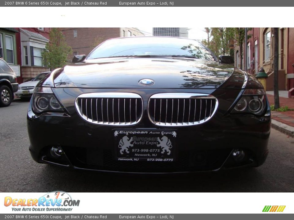 2007 BMW 6 Series 650i Coupe Jet Black / Chateau Red Photo #6