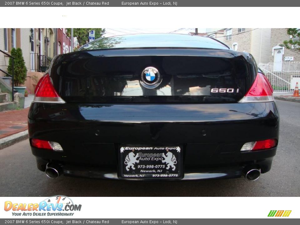 2007 BMW 6 Series 650i Coupe Jet Black / Chateau Red Photo #7