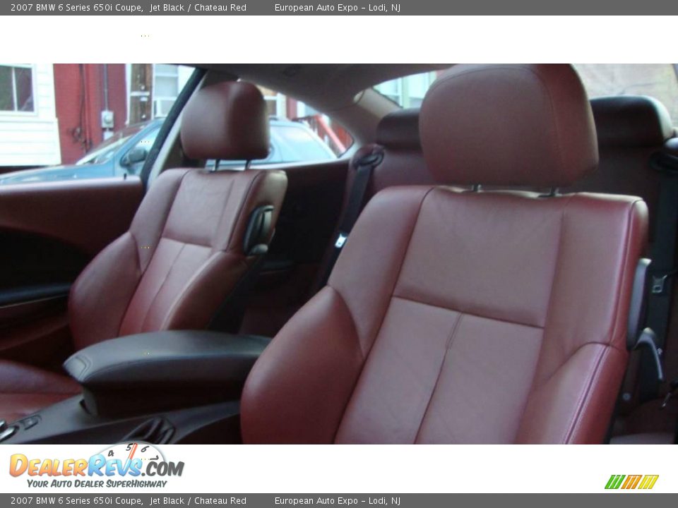 2007 BMW 6 Series 650i Coupe Jet Black / Chateau Red Photo #9