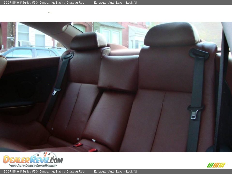 2007 BMW 6 Series 650i Coupe Jet Black / Chateau Red Photo #10