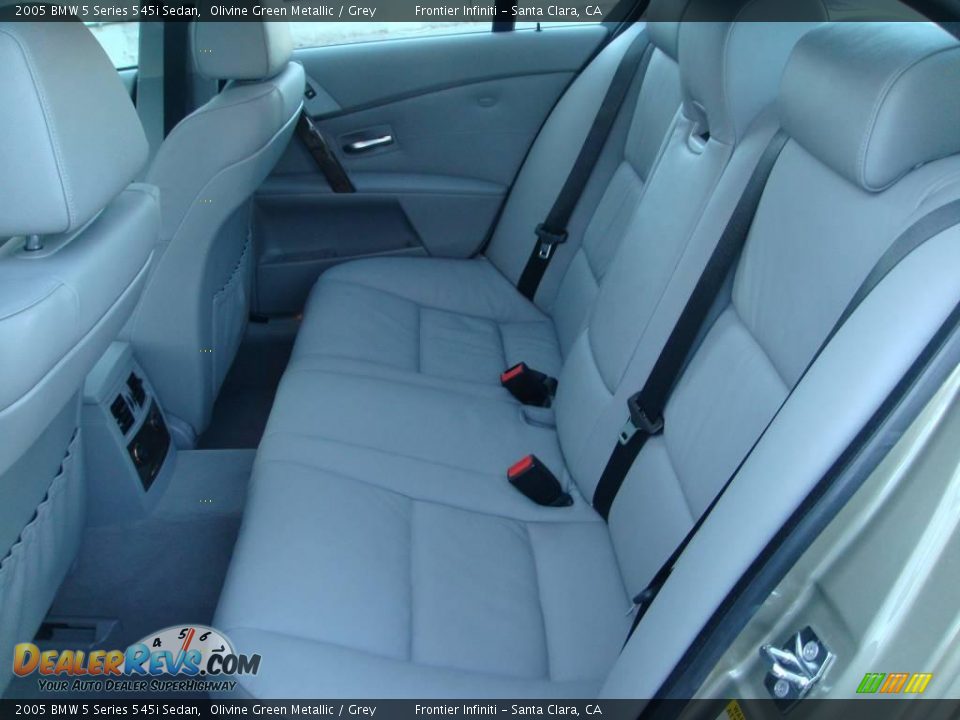 2005 BMW 5 Series 545i Sedan Olivine Green Metallic / Grey Photo #29