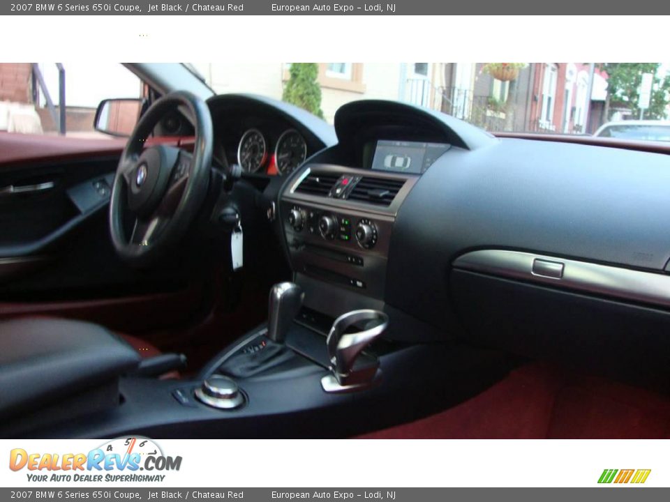 2007 BMW 6 Series 650i Coupe Jet Black / Chateau Red Photo #11