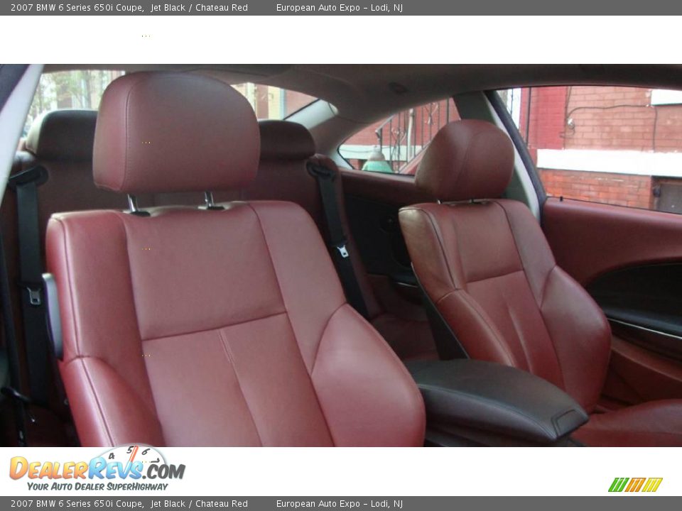 2007 BMW 6 Series 650i Coupe Jet Black / Chateau Red Photo #12