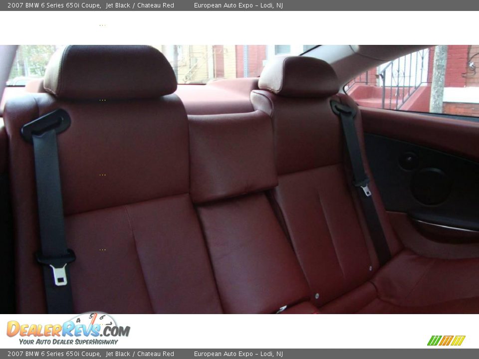 2007 BMW 6 Series 650i Coupe Jet Black / Chateau Red Photo #13