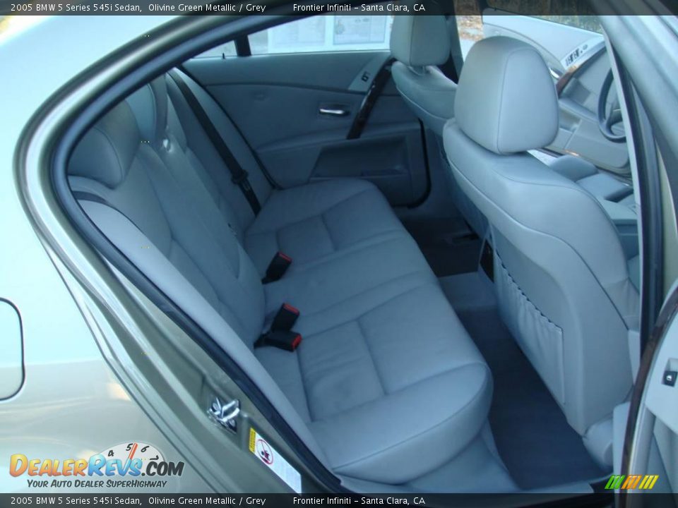 2005 BMW 5 Series 545i Sedan Olivine Green Metallic / Grey Photo #33