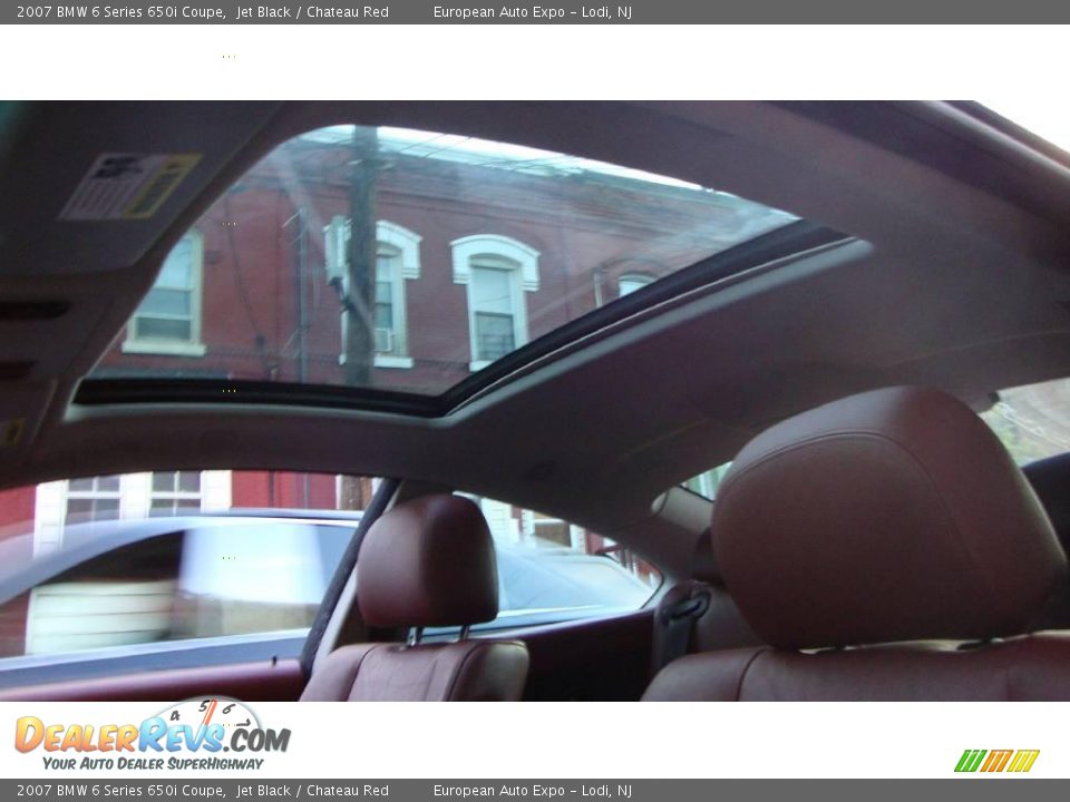 2007 BMW 6 Series 650i Coupe Jet Black / Chateau Red Photo #19