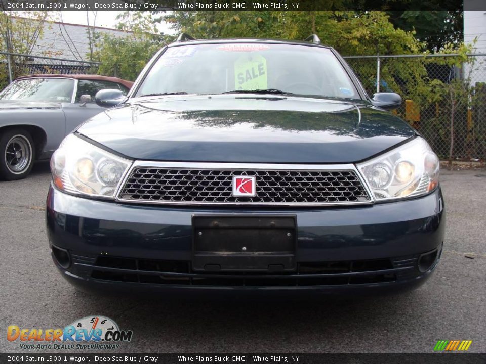 2004 Saturn L300 1 Wagon Deep Sea Blue / Gray Photo #2