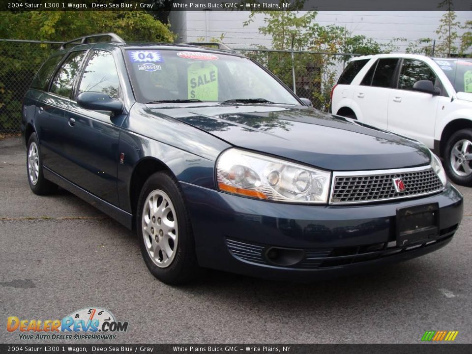 2004 Saturn L300 1 Wagon Deep Sea Blue / Gray Photo #3