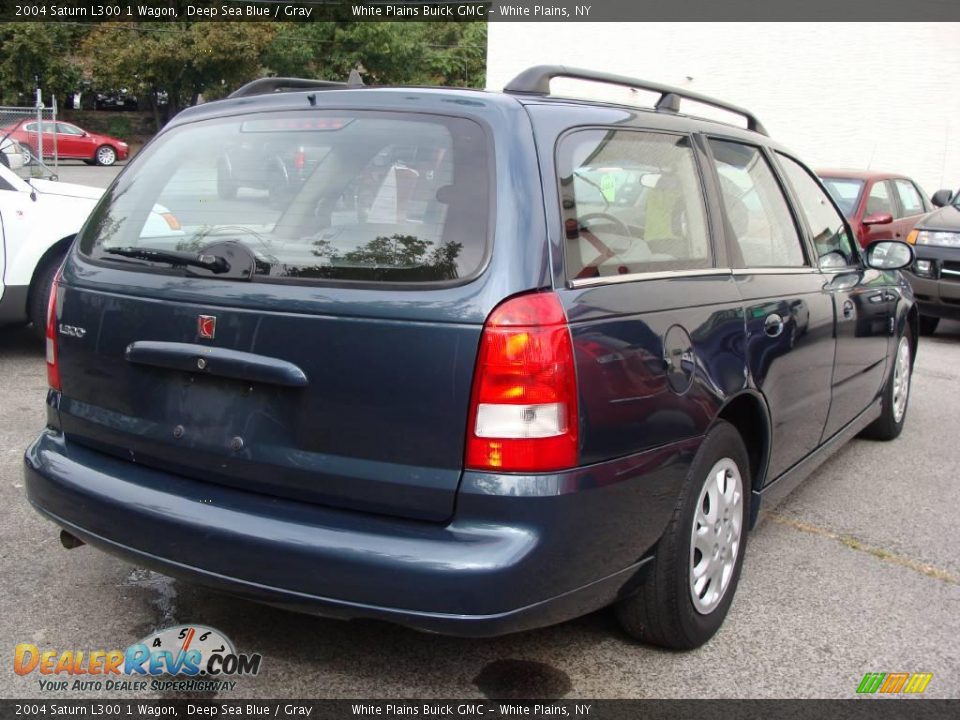 2004 Saturn L300 1 Wagon Deep Sea Blue / Gray Photo #4