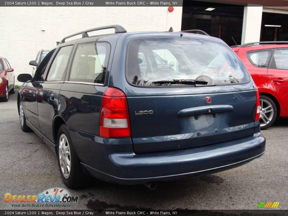 2004 Saturn L300 1 Wagon Deep Sea Blue / Gray Photo #6