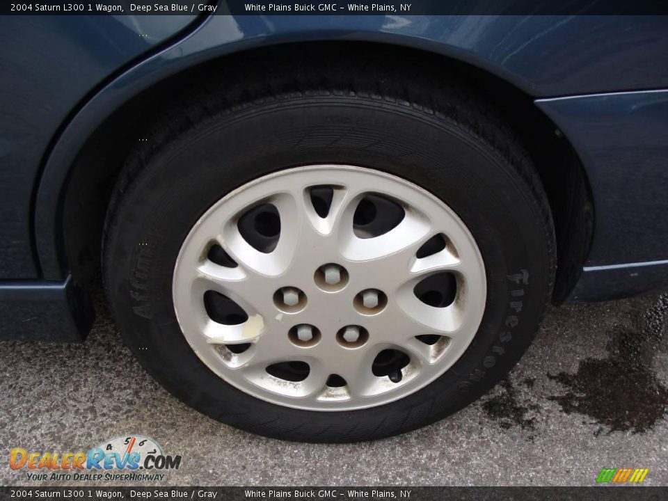 2004 Saturn L300 1 Wagon Deep Sea Blue / Gray Photo #8