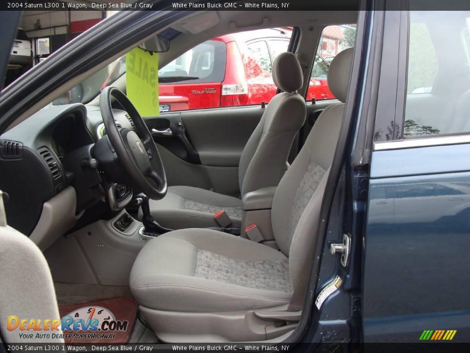 2004 Saturn L300 1 Wagon Deep Sea Blue / Gray Photo #12