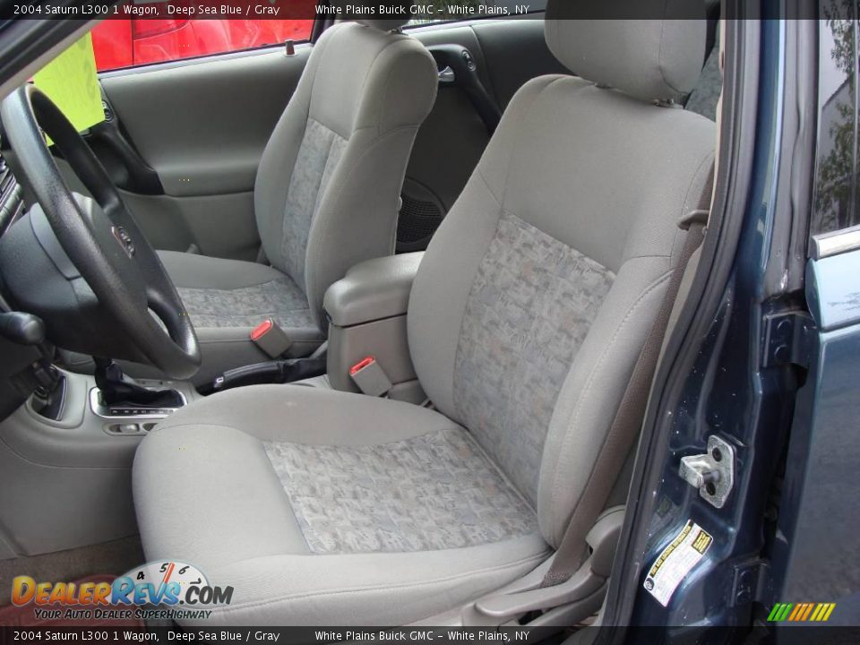 2004 Saturn L300 1 Wagon Deep Sea Blue / Gray Photo #14