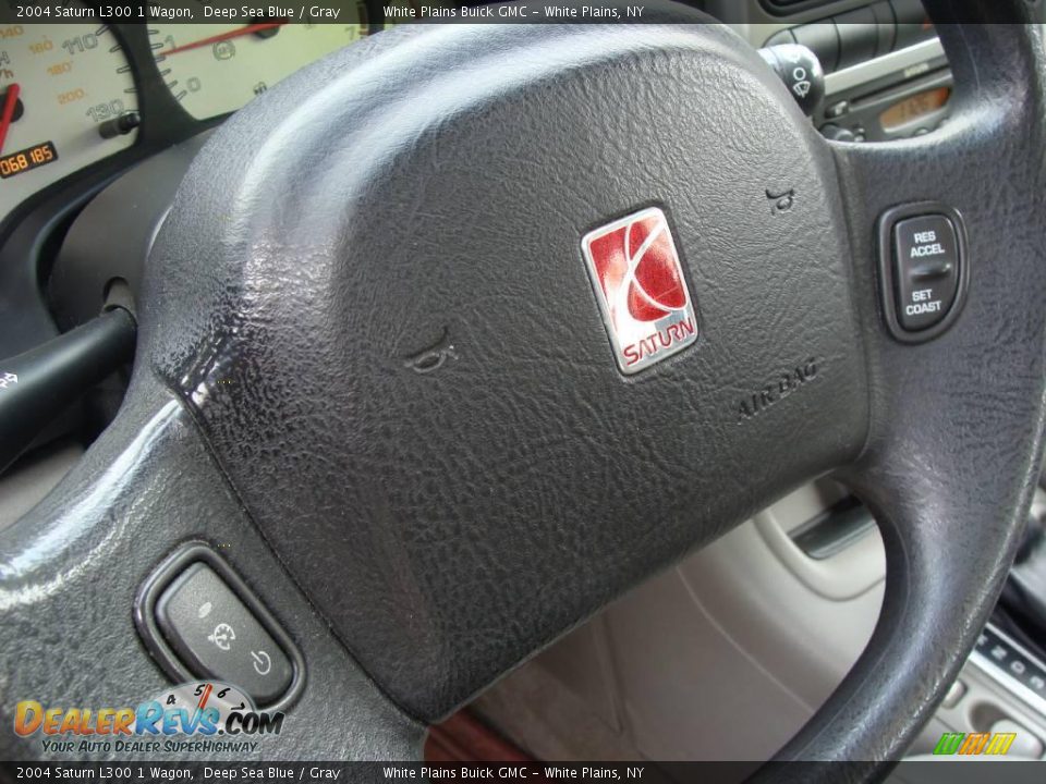 2004 Saturn L300 1 Wagon Deep Sea Blue / Gray Photo #23
