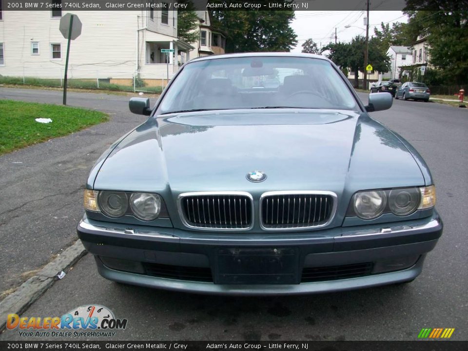 2001 BMW 7 Series 740iL Sedan Glacier Green Metallic / Grey Photo #2