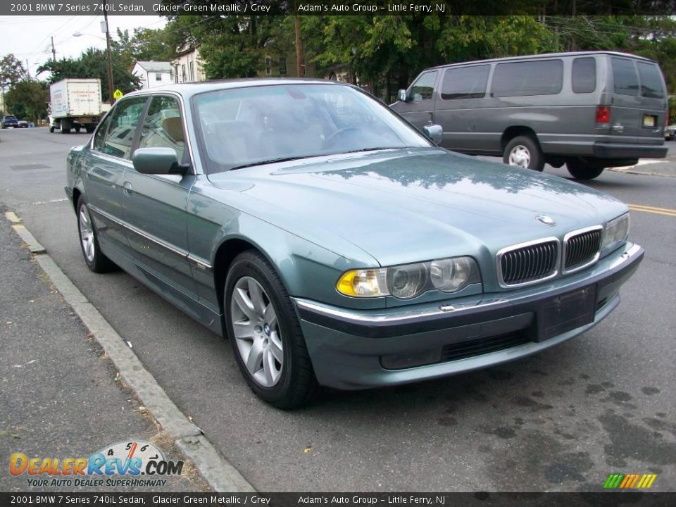 2001 BMW 7 Series 740iL Sedan Glacier Green Metallic / Grey Photo #3