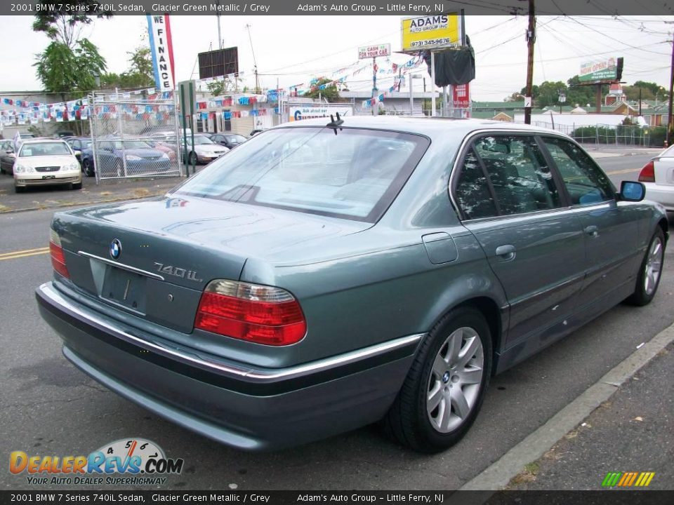 2001 BMW 7 Series 740iL Sedan Glacier Green Metallic / Grey Photo #4