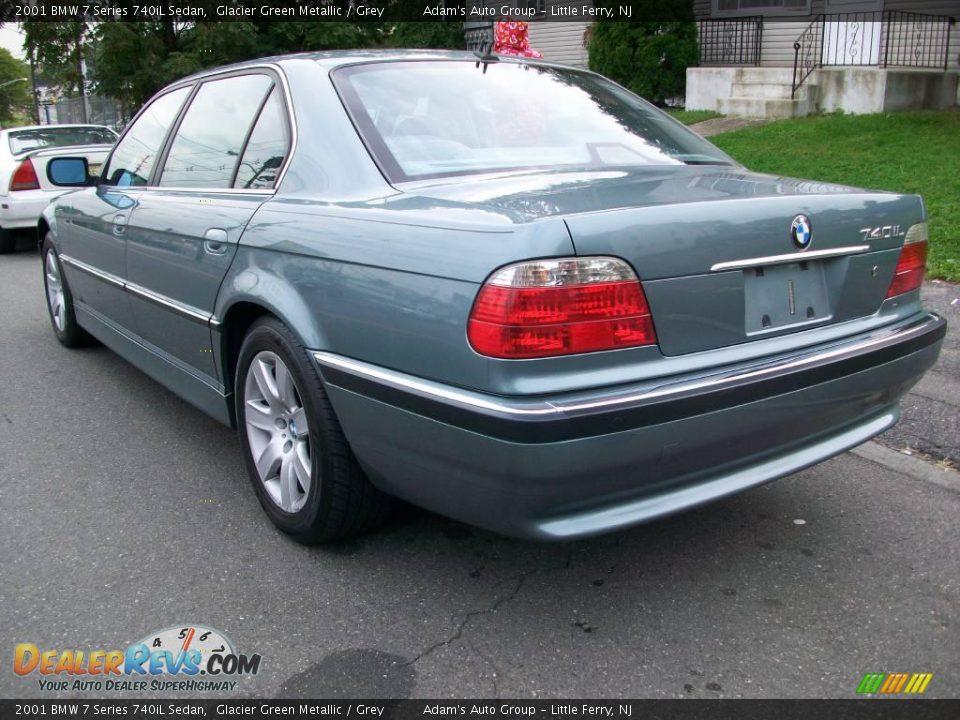 2001 BMW 7 Series 740iL Sedan Glacier Green Metallic / Grey Photo #6