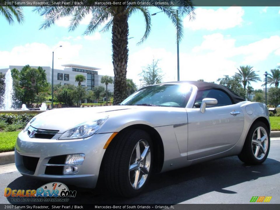 2007 Saturn Sky Roadster Silver Pearl / Black Photo #2