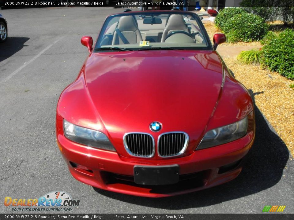 2000 BMW Z3 2.8 Roadster Siena Red Metallic / Beige Photo #3