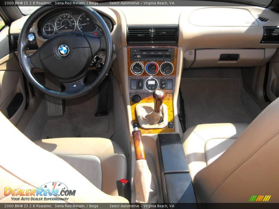 2000 BMW Z3 2.8 Roadster Siena Red Metallic / Beige Photo #11
