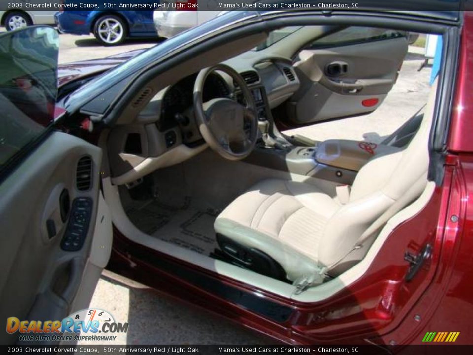 2003 Chevrolet Corvette Coupe 50th Anniversary Red / Light Oak Photo #9