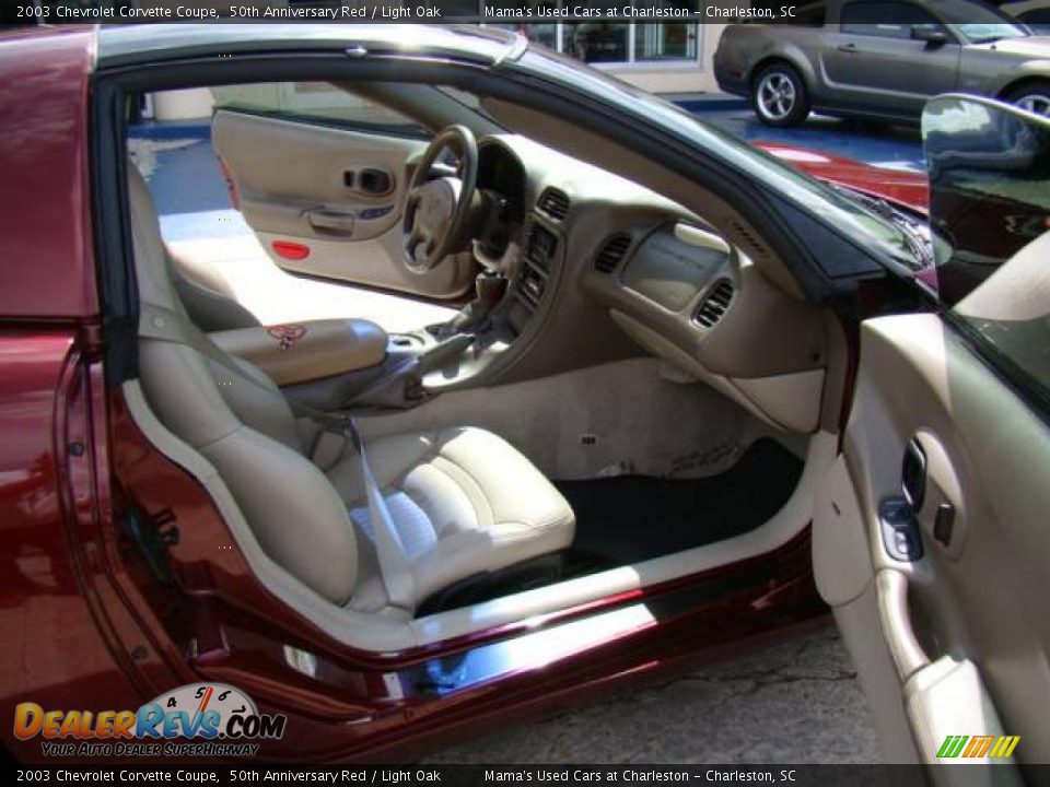 2003 Chevrolet Corvette Coupe 50th Anniversary Red / Light Oak Photo #10