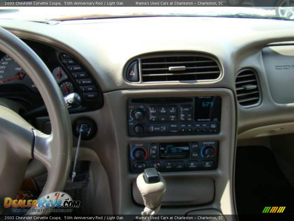 2003 Chevrolet Corvette Coupe 50th Anniversary Red / Light Oak Photo #13