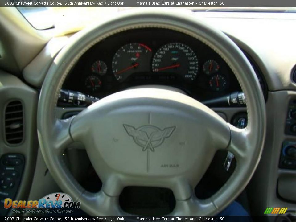 2003 Chevrolet Corvette Coupe 50th Anniversary Red / Light Oak Photo #15