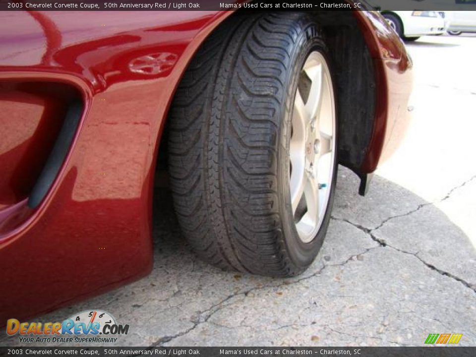 2003 Chevrolet Corvette Coupe 50th Anniversary Red / Light Oak Photo #18