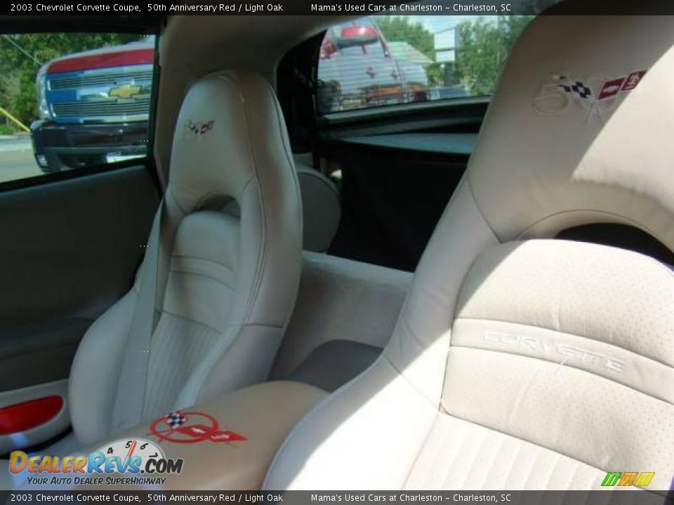 2003 Chevrolet Corvette Coupe 50th Anniversary Red / Light Oak Photo #23