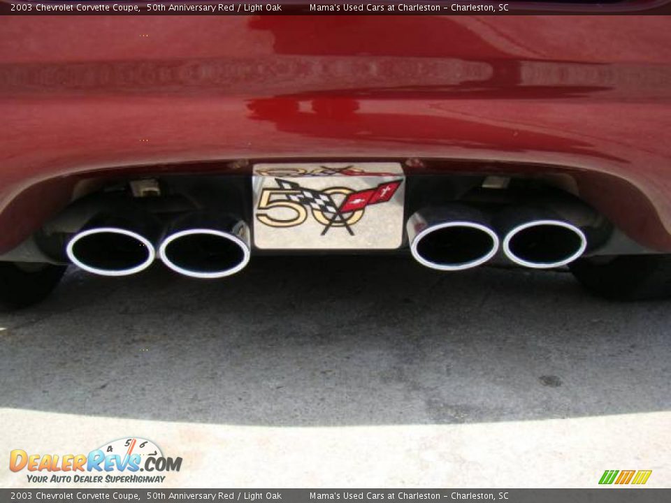 2003 Chevrolet Corvette Coupe 50th Anniversary Red / Light Oak Photo #27