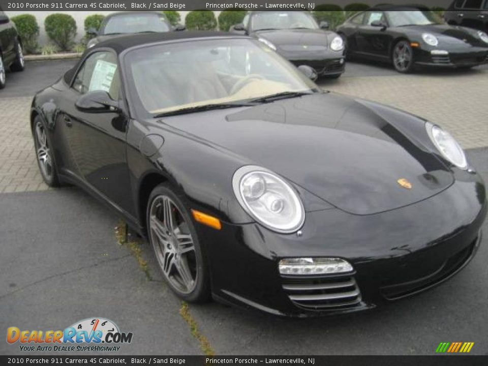 2010 Porsche 911 Carrera 4S Cabriolet Black / Sand Beige Photo #2
