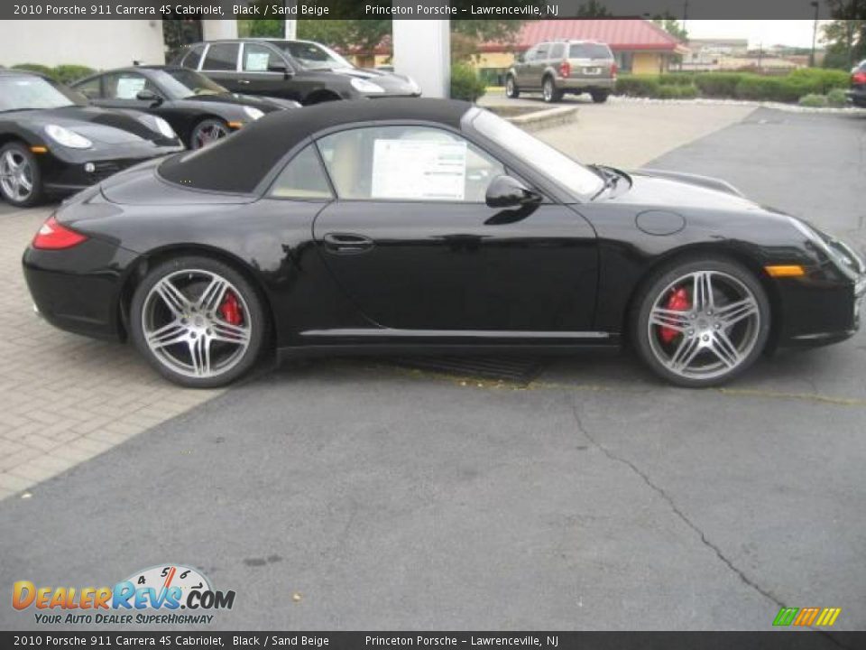 2010 Porsche 911 Carrera 4S Cabriolet Black / Sand Beige Photo #3