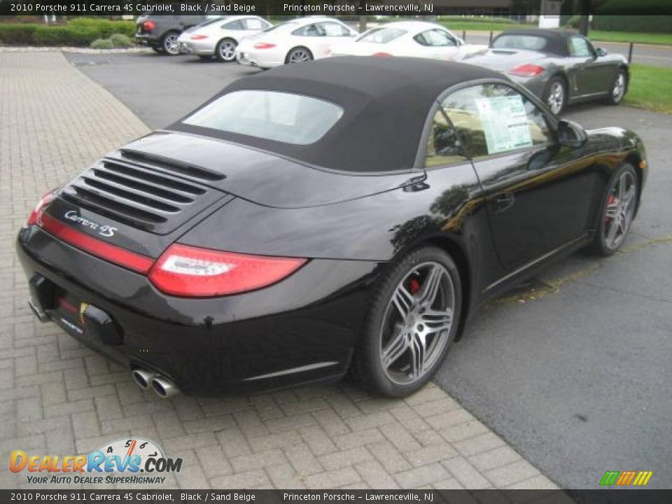 2010 Porsche 911 Carrera 4S Cabriolet Black / Sand Beige Photo #4