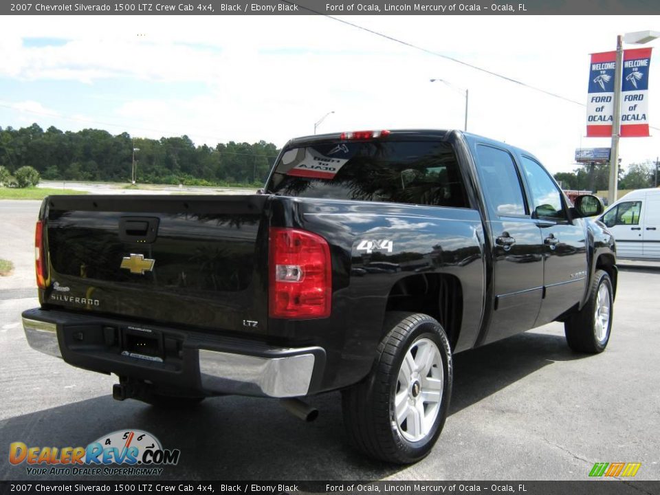 2007 Chevrolet Silverado 1500 LTZ Crew Cab 4x4 Black / Ebony Black Photo #3