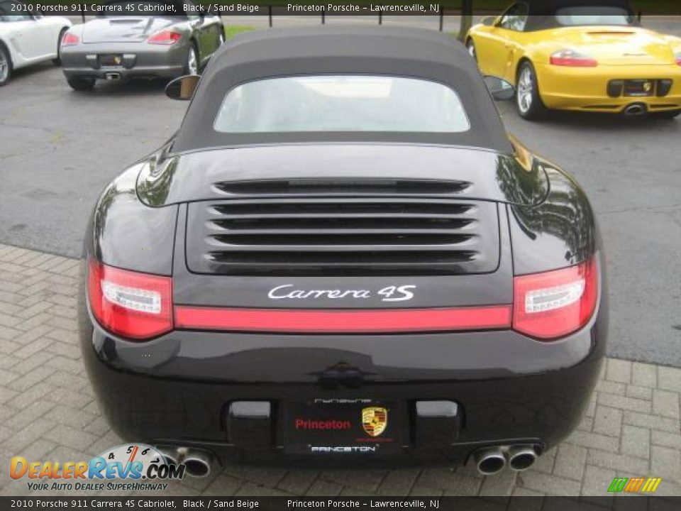 2010 Porsche 911 Carrera 4S Cabriolet Black / Sand Beige Photo #5