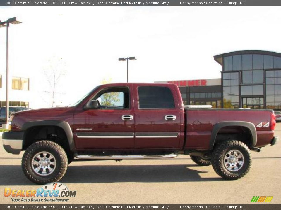 2003 Chevrolet Silverado 2500HD LS Crew Cab 4x4 Dark Carmine Red Metallic / Medium Gray Photo #1
